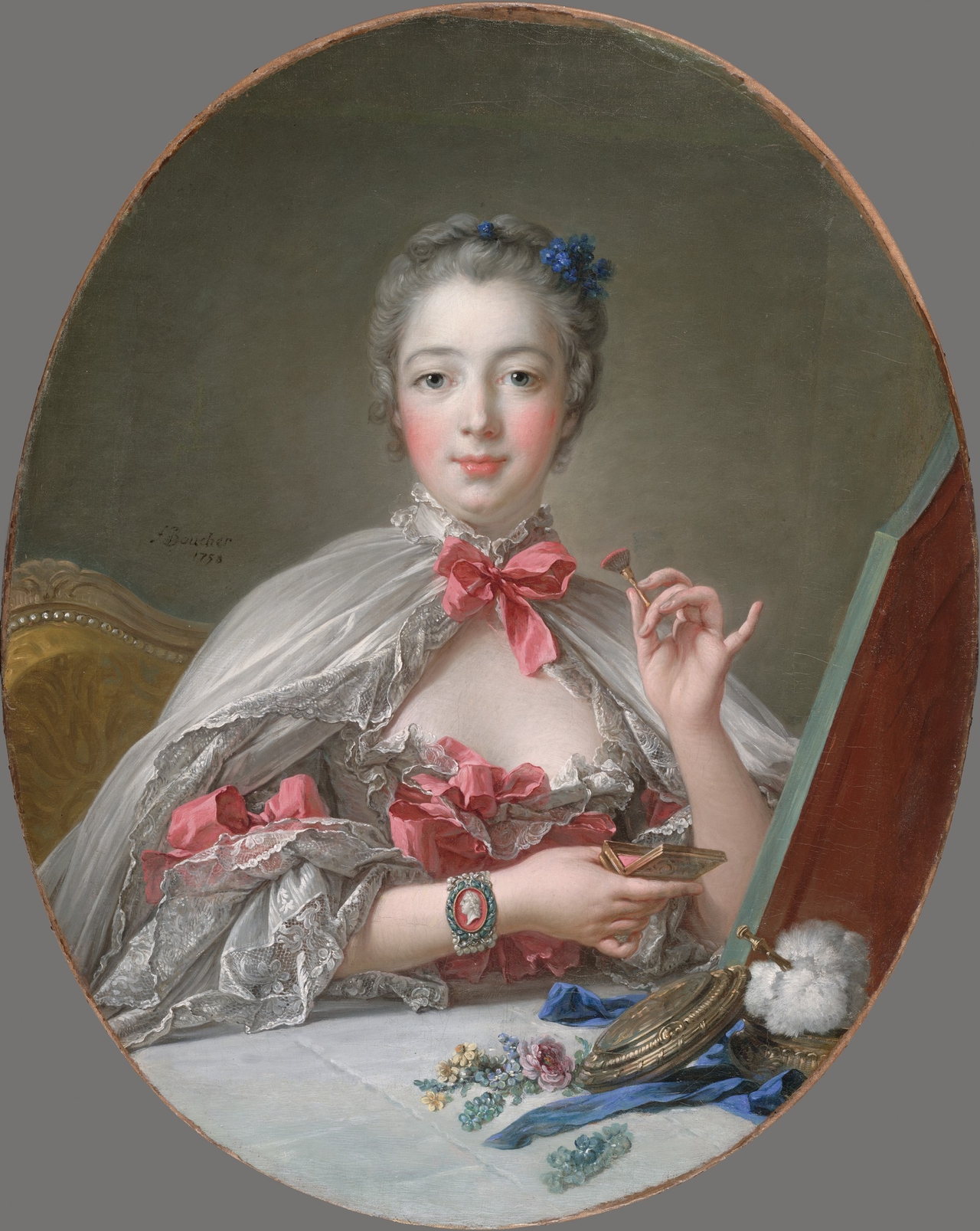 프랑수아 부셰, 투혼 토토사이트 부인, 1750, 캔버스에 유채, 81x65cm, 포그 박물관