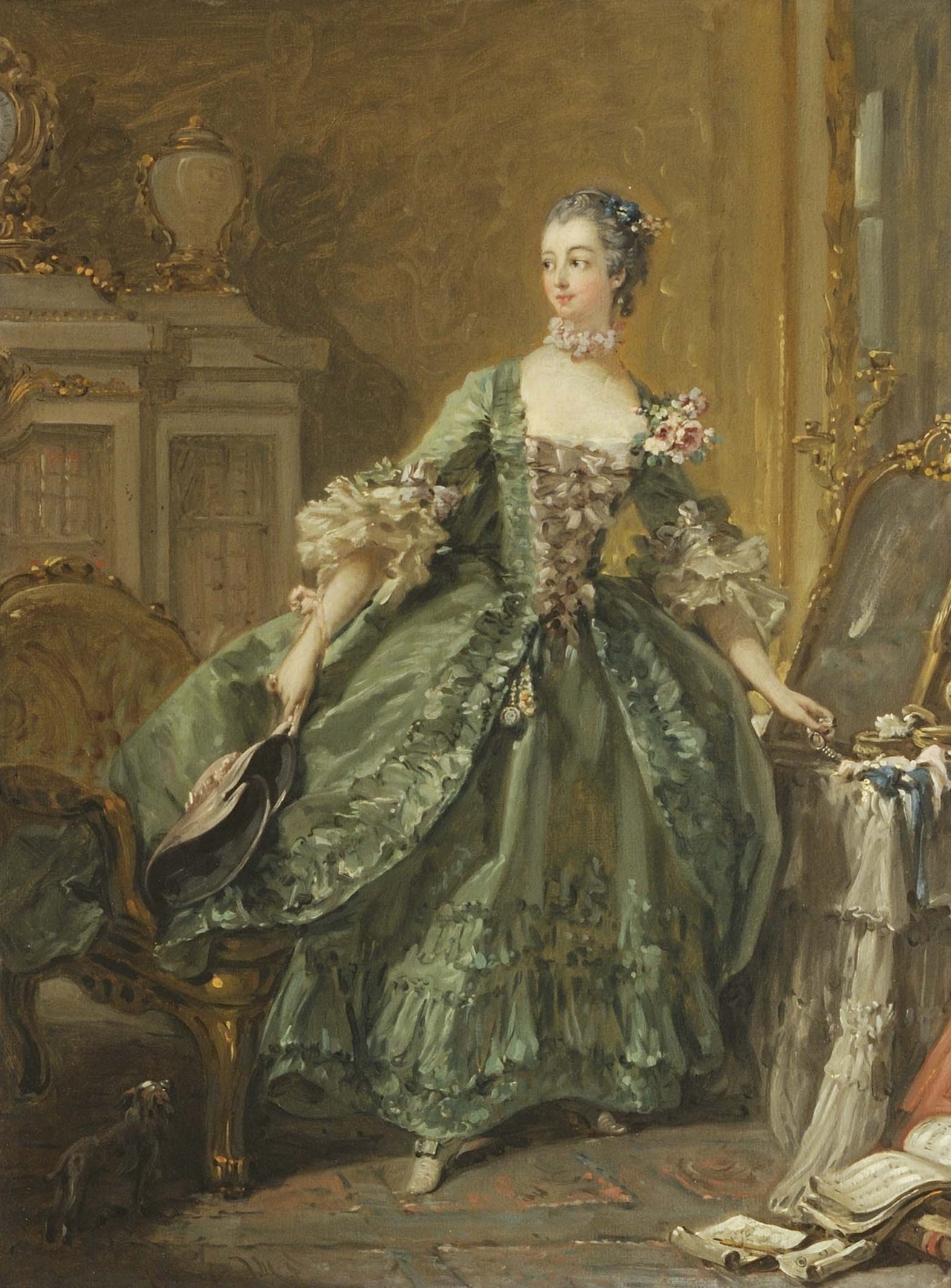 프랑수아 부셰, 투혼 토토사이트 부인 스케치, 1750, 캔버스에 유채, 62.5x46cm, Waddesdon Manor