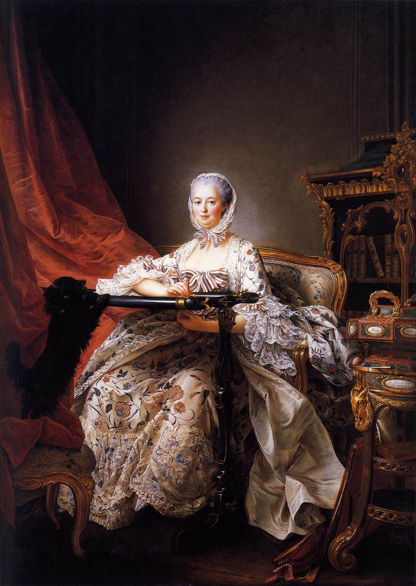 프랑수아 위베르 드루에, 투혼 토토사이트 부인, 1763~1764, 캔버스에 유채, 217x157cm, 내셔널 갤러리.
생의 말년에 접어든 투혼 토토사이트 부인은 병과 과로로 인해 아름다움의 상당 부분을 잃었다고 한다.