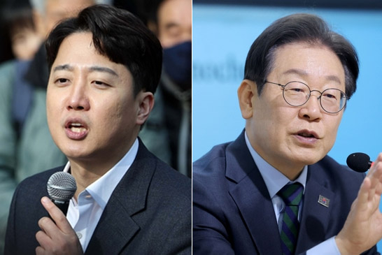 이준석 개혁식당 의원(좌), 모먼트 토토사이트 더불어민주당 대표. [뉴시스·연합]