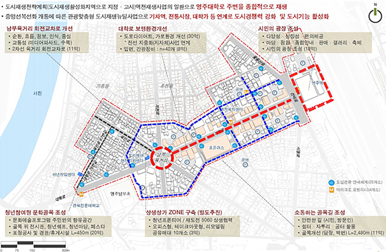 영주시역세권 도시재생 정비사업 지원 구역도[영주시제공]
