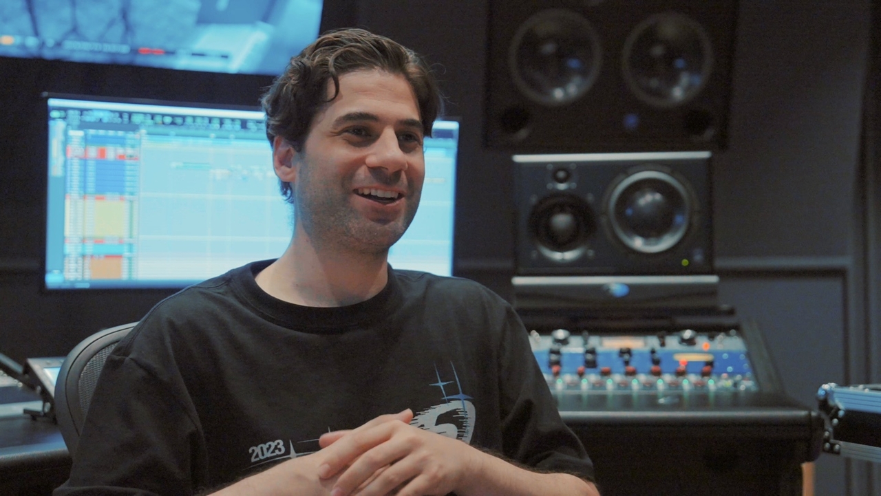 American K-pop songwriter Paul Thompson, founder of the music label MZMC, is seen at his studio in Gangnam, Seoul, in 2023. (MZMC)