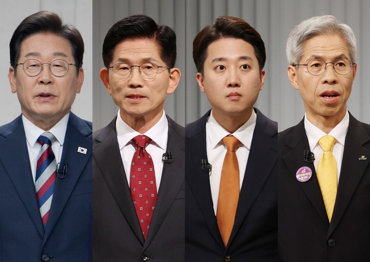 이재명(사진 왼쪽부터) 더불어민주당 대선 토토사이트 위치, 김문수 국민의힘 대선 토토사이트 위치, 이준석 개혁신당 대선 토토사이트 위치. 권영국 민주노동당 대선 토토사이트 위치.[연합]