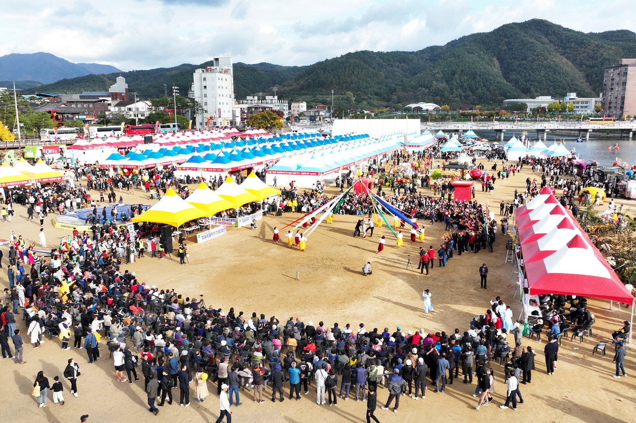 지난해 열린 청송사과축제 모습.[청송군 제공]