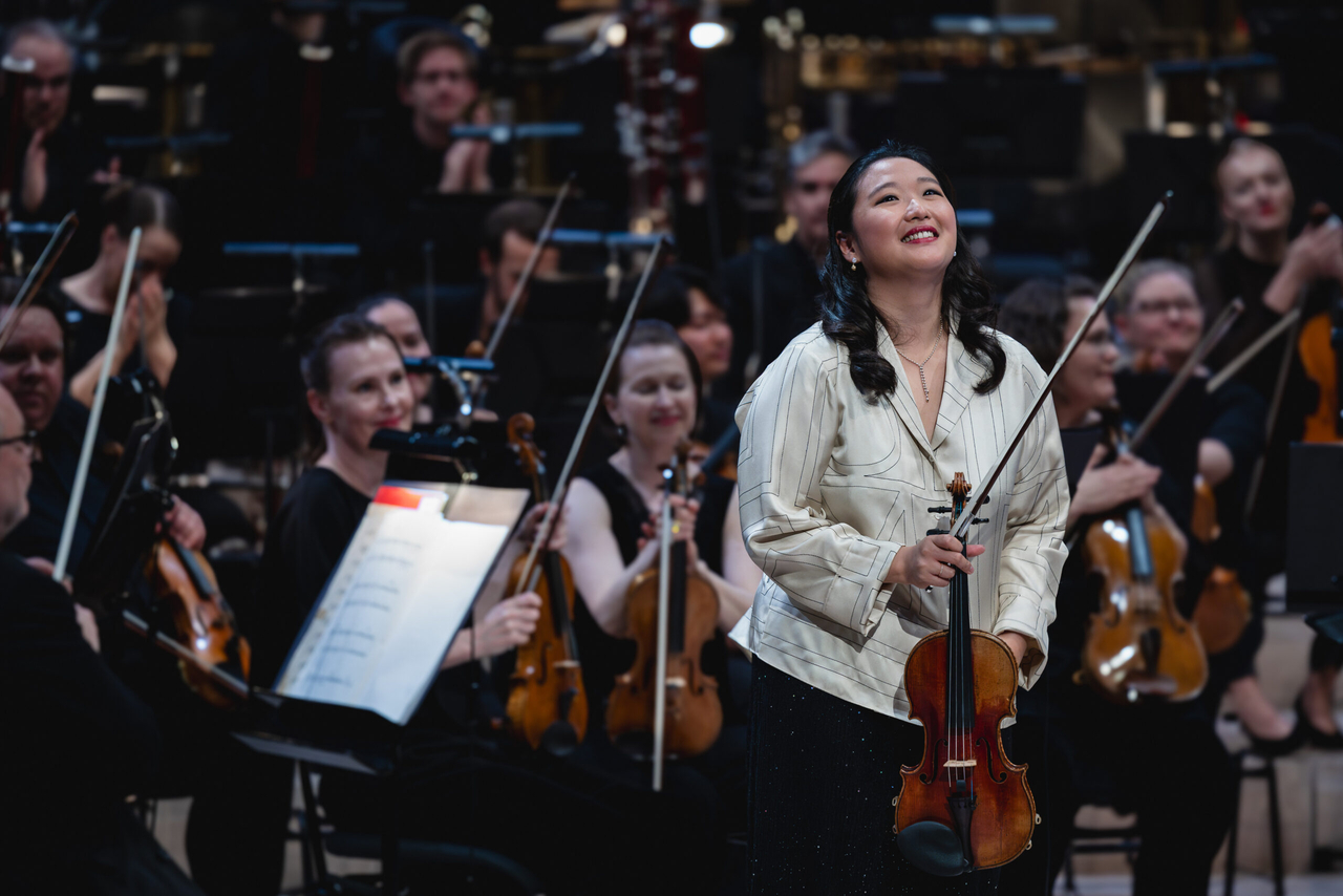 Park Sueye at the final round of the XIII International Jean Sibelius Violin Competition on May 29 in Helsinki, Finland