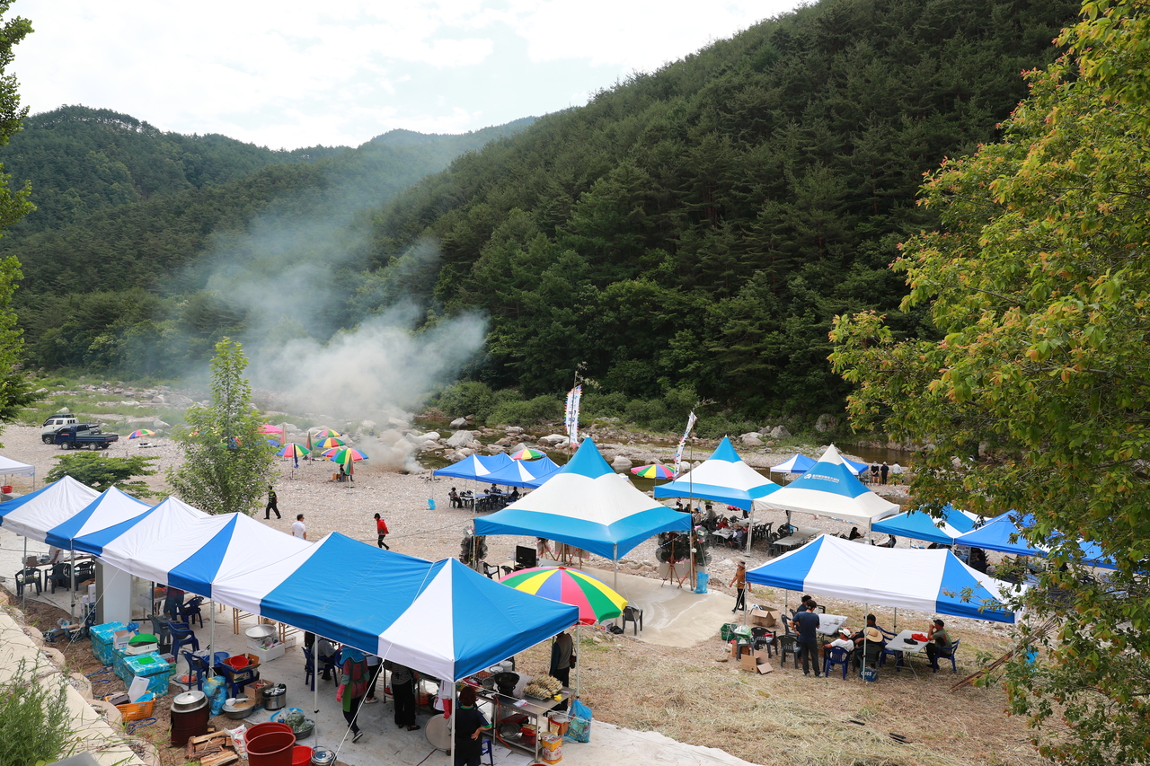 지난해 열린 피래미축제장 모습[울진군제공]
