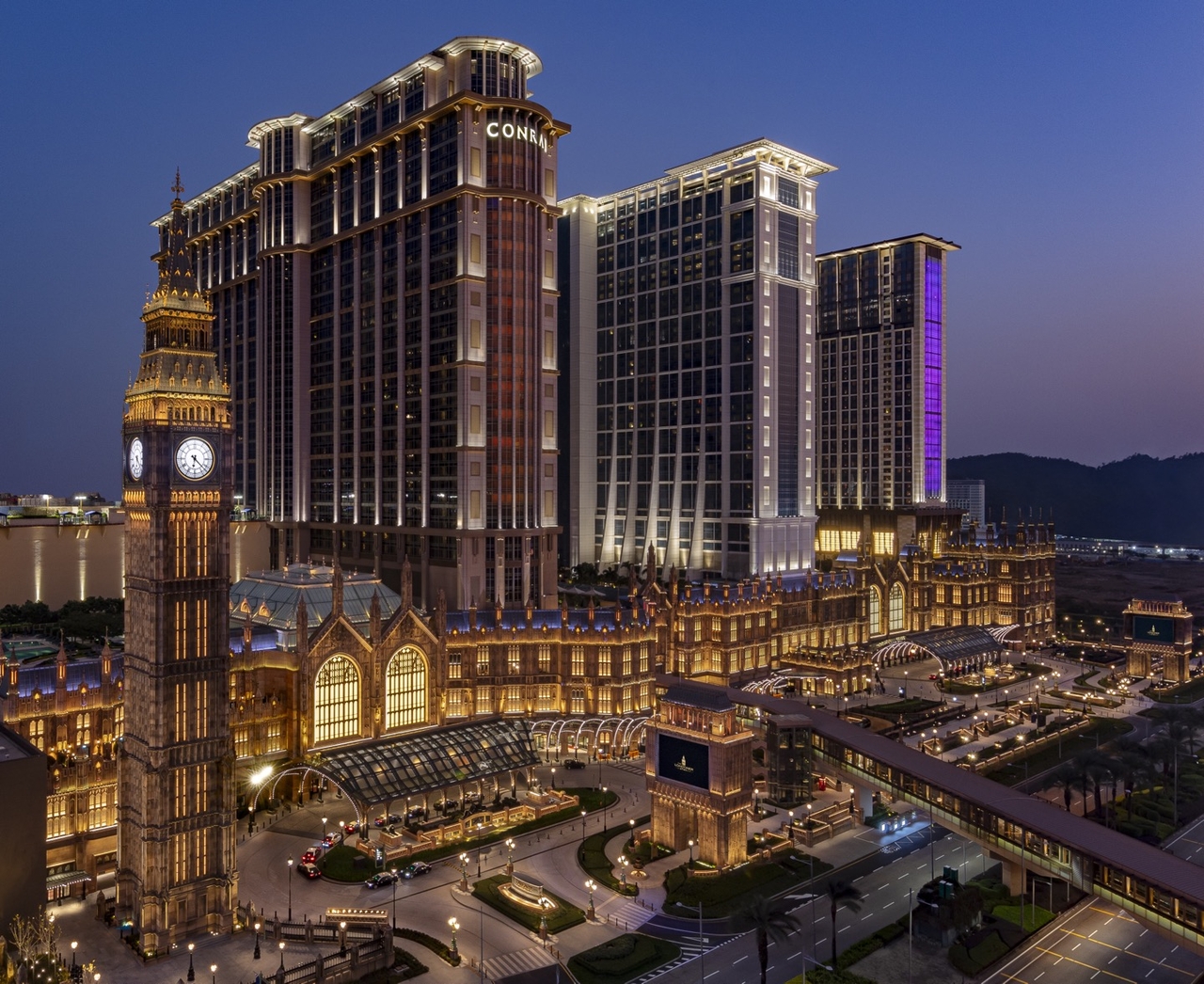 Aeriel view of Londoner Grand (Sands China)