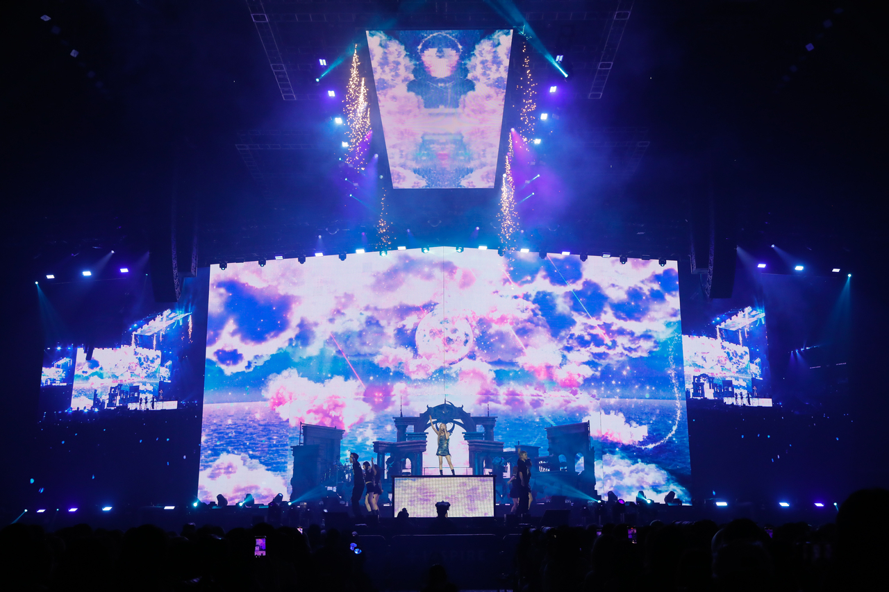 BoA performs during the Weverse Con Festival 2025 held in Inspire Arena in Yeongjongdo, Incheon, Sunday. (Weverse Con Festival)