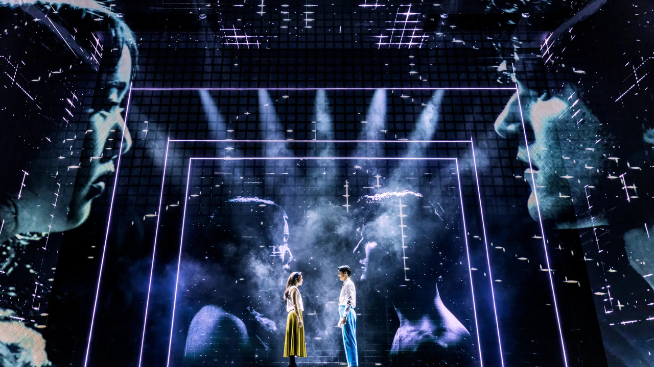 Helen J. Shen (left) and Darren Criss perform in the musical "Maybe Happy Ending" (Matthew Murphy and Evan Zimmerman)