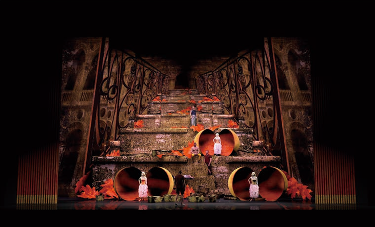 Rendered image of The Korea National Opera's upcoming production of
"The Love for Three Oranges," by Sergei Prokofiev (KNO)