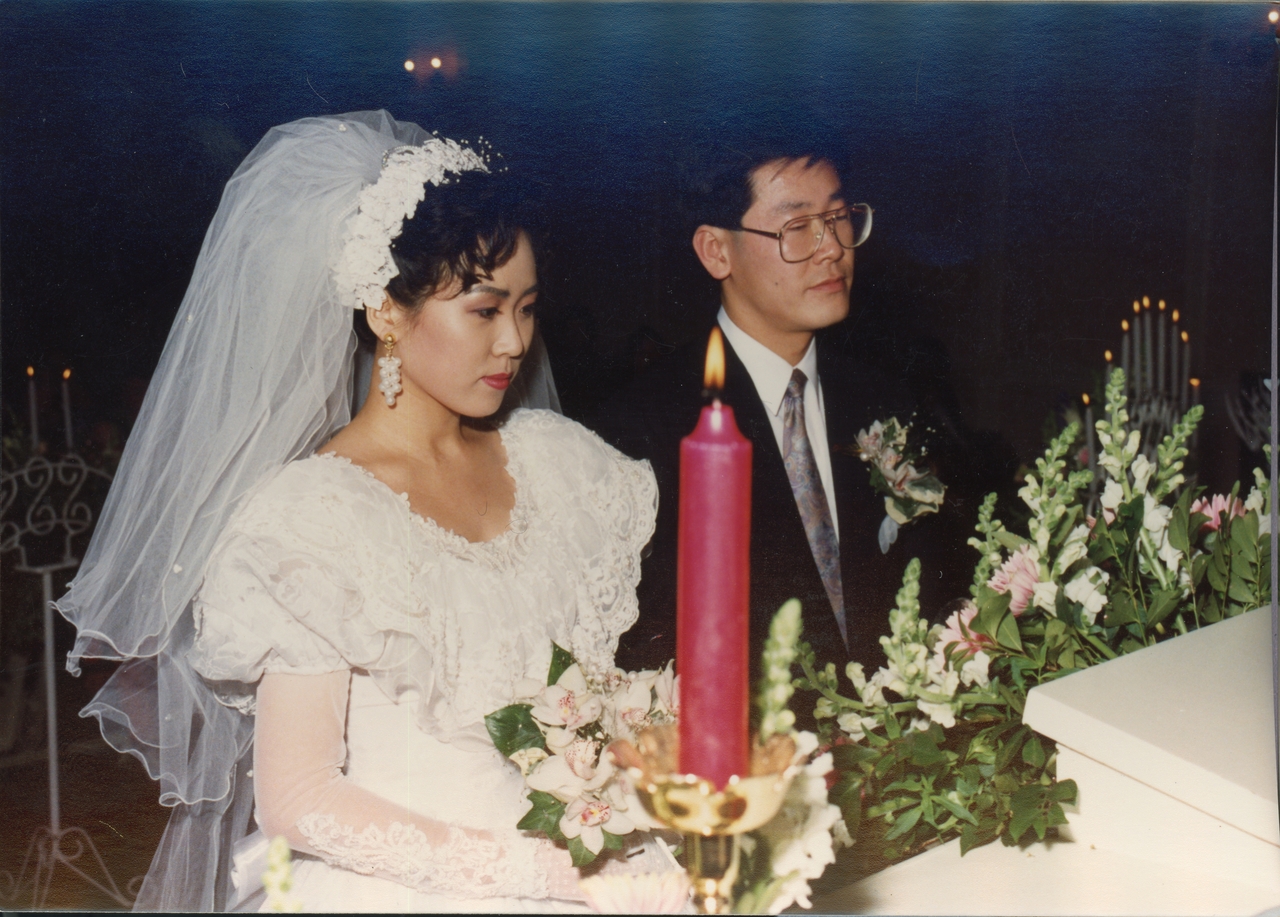 이재명 대통령과 김혜경 토토사이트 추천의 1991년 결혼식 모습
