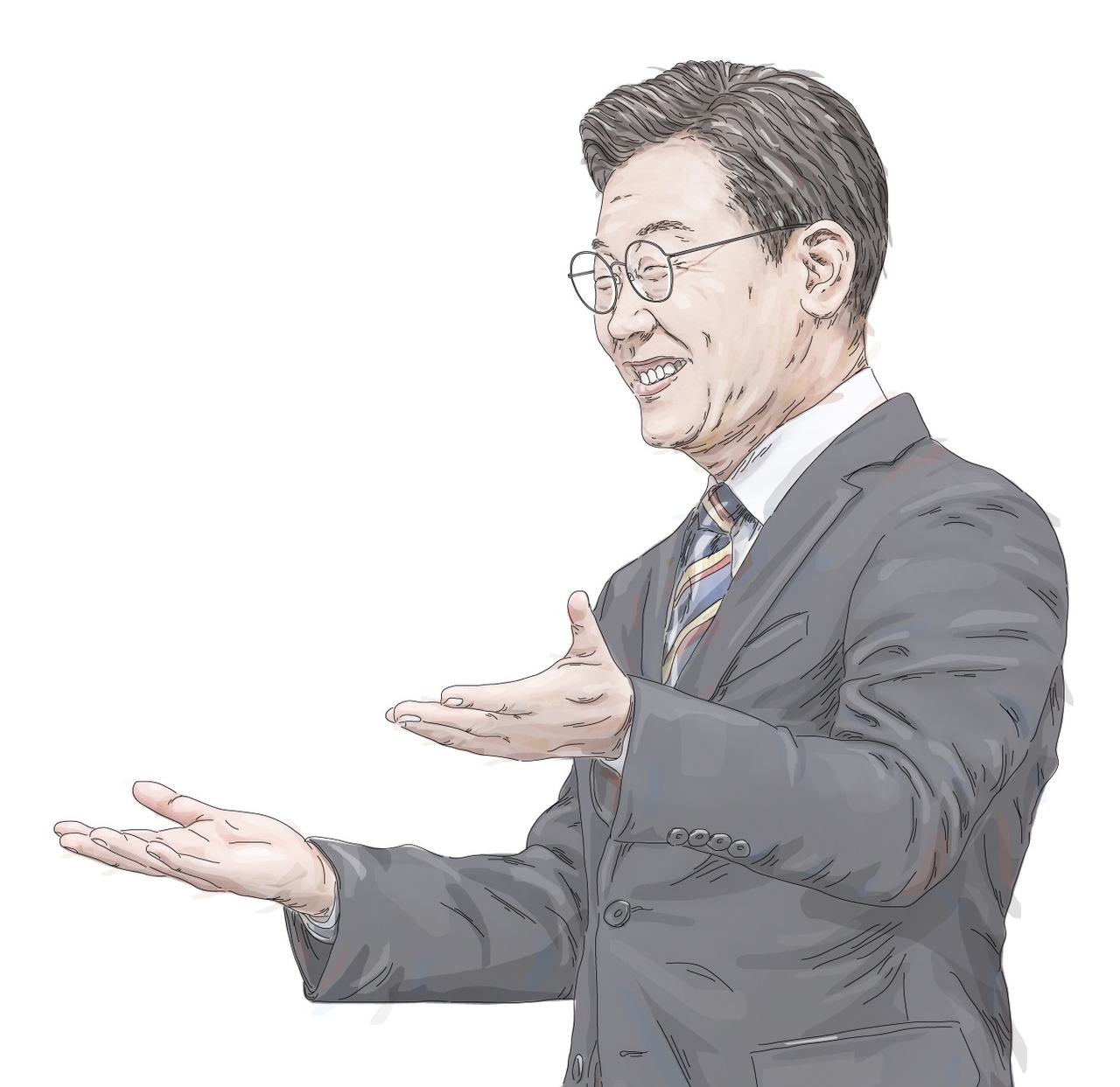 Lee Jae-myung (Illustration by Nam Kyung-don)