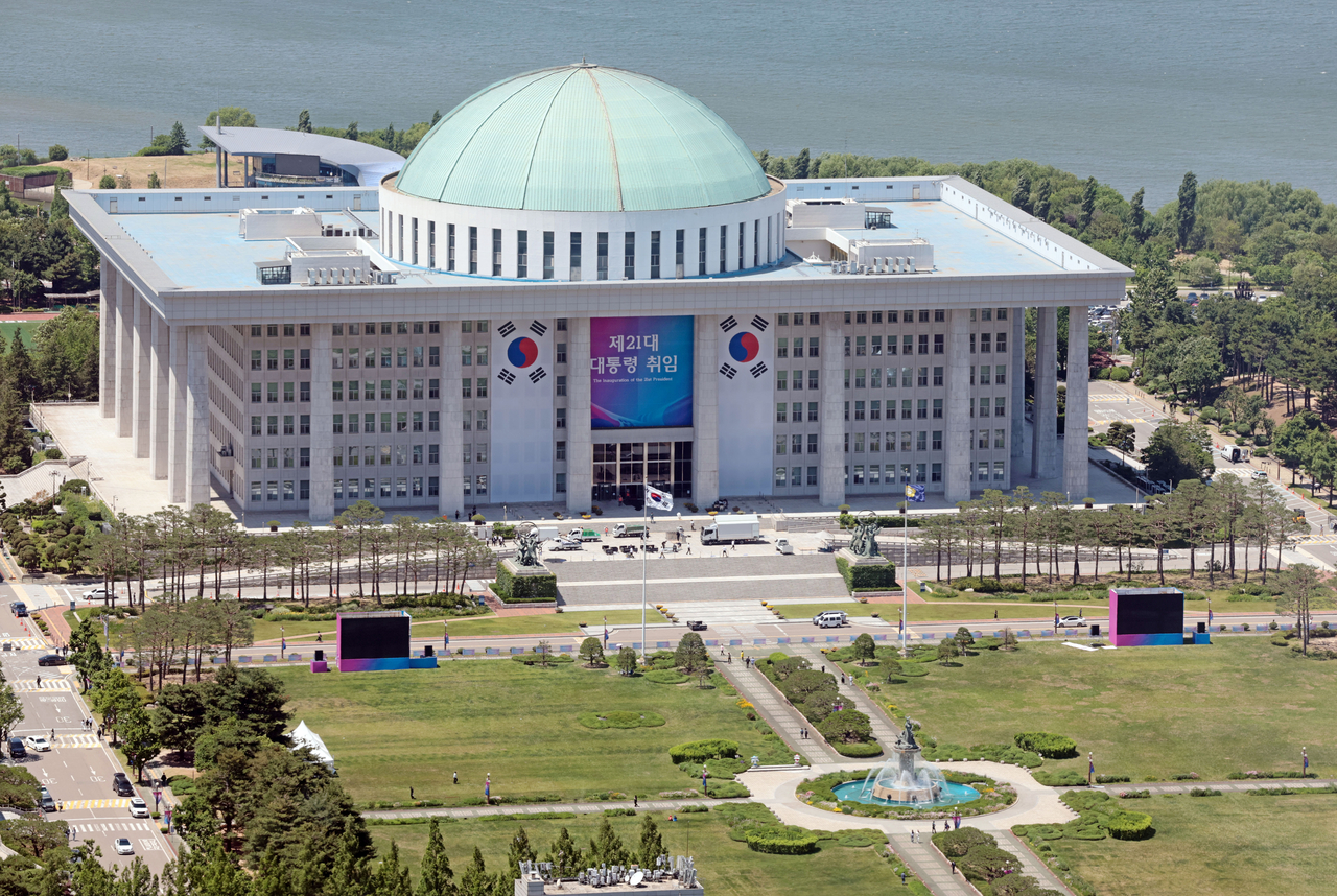 이재명 대통령이 공식 취임한 4일 서울 영등포구 여의도 국회의사당[연합]