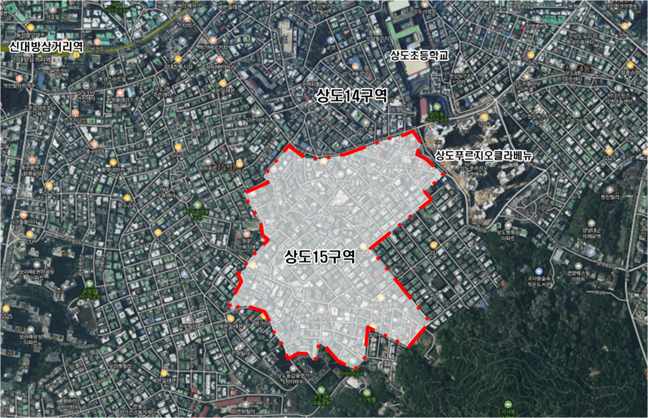 상도15구역 위치도