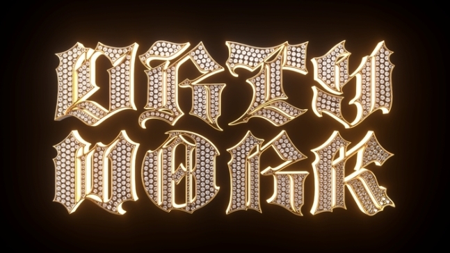 Logo of aespa's new single "Dirty Work" (SM Entertainment)