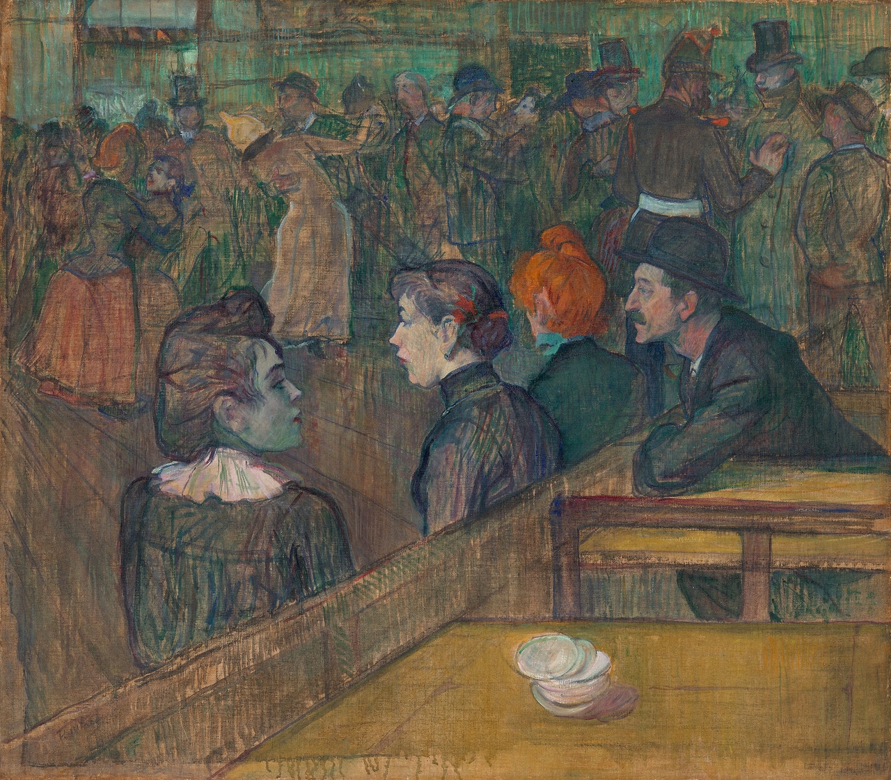 툴루즈 로트레크, 물랭 드 라 갈레트의 무도회, 1889, 캔버스에 유채, 88.9x101.3cm, 시카고 미술관