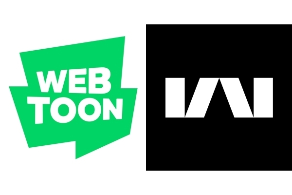 Logos of Naver Webtoon (left) and Kakao Webtoon