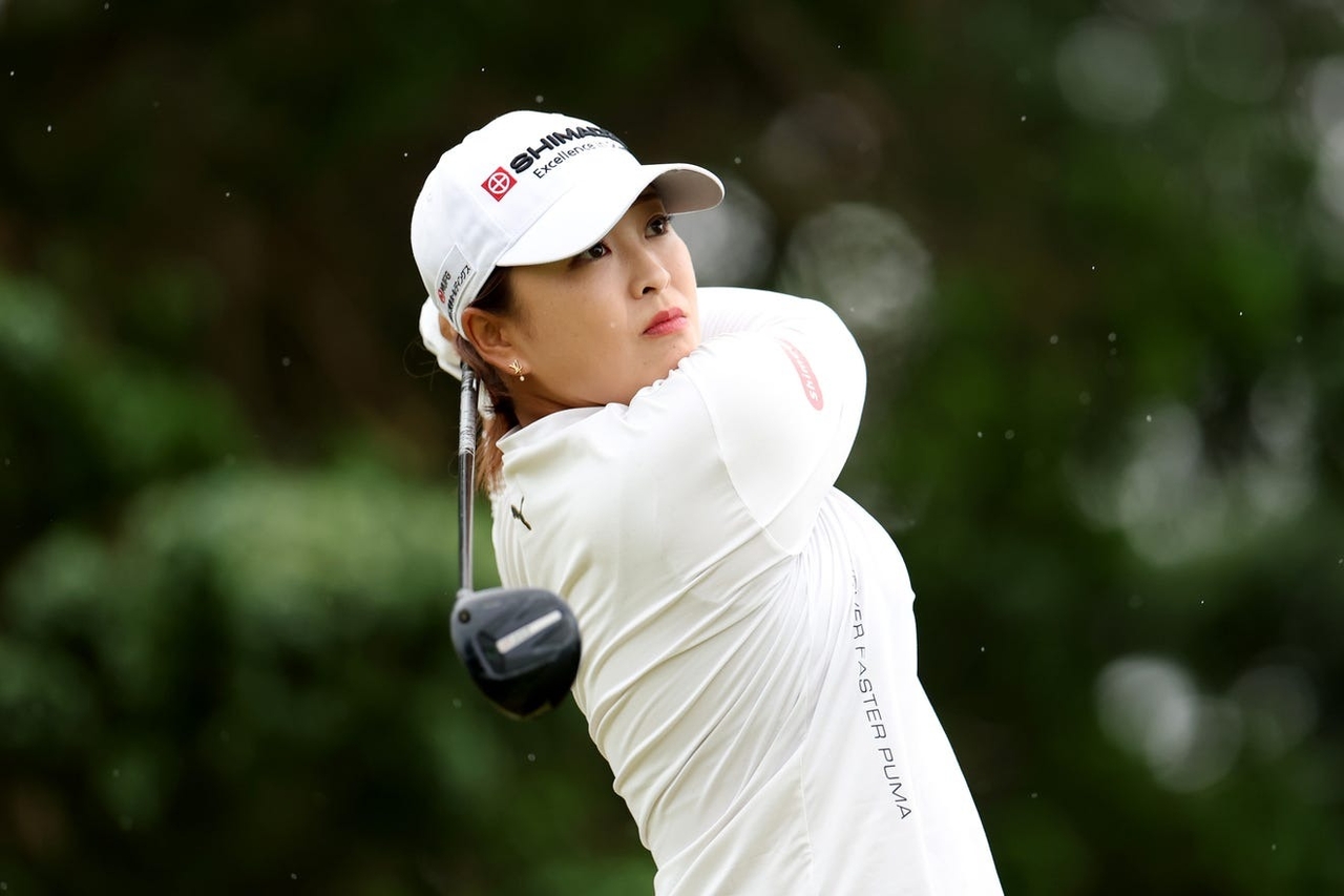 팔로우 토토를 잡고 공동 2위에 오른 사이고 마오. [사진=LPGA]