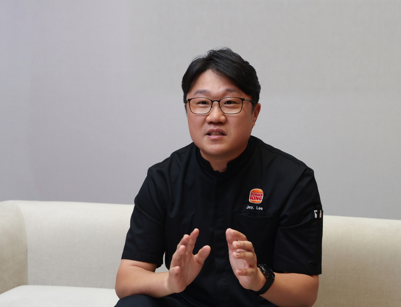 이성재 버거킹 제품개발팀 팀장이 5월 27일 서울 종로구 버거킹 코리아에서 헤럴드경제와 인터뷰를 하고 있다. [버거킹 제공]