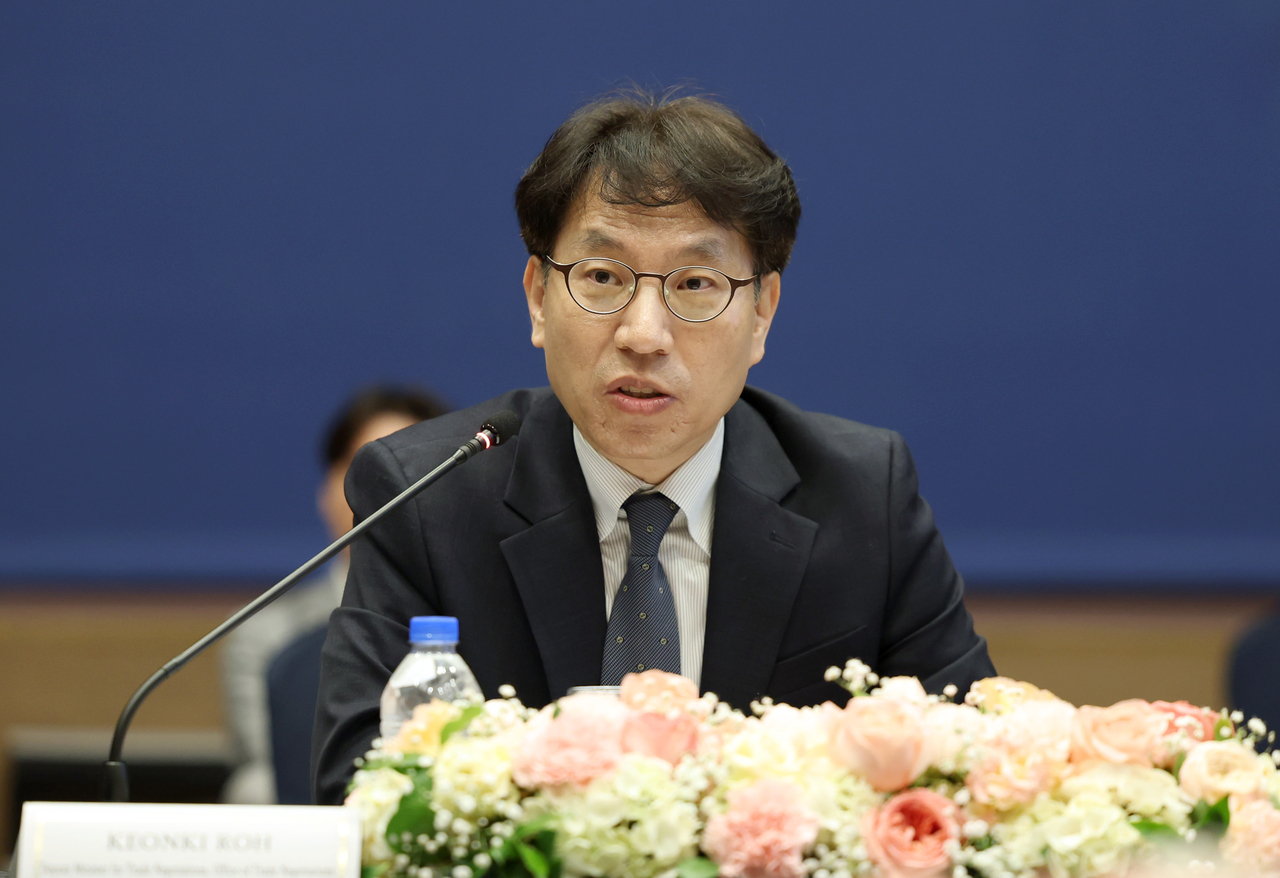 노건기 산업통상자원부 통상교섭실장이 10일 서울 송파구 잠실롯데호텔에서 열린 ‘한-태국 아바 토토사이트(EPA) 제6차 공식협상’에서 인사말을 하고 있다. [산업통상자원부 제공]