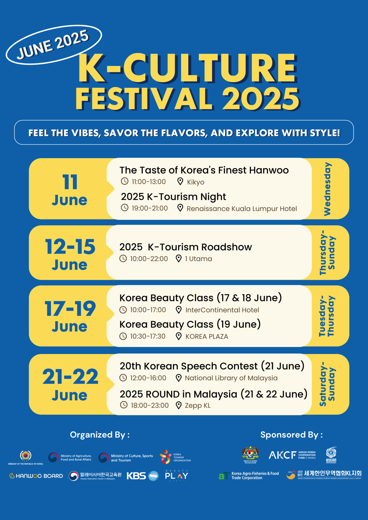 Poster for K-Culture Festival 2025 (Embassy of the Republic of Korea in Malaysia)