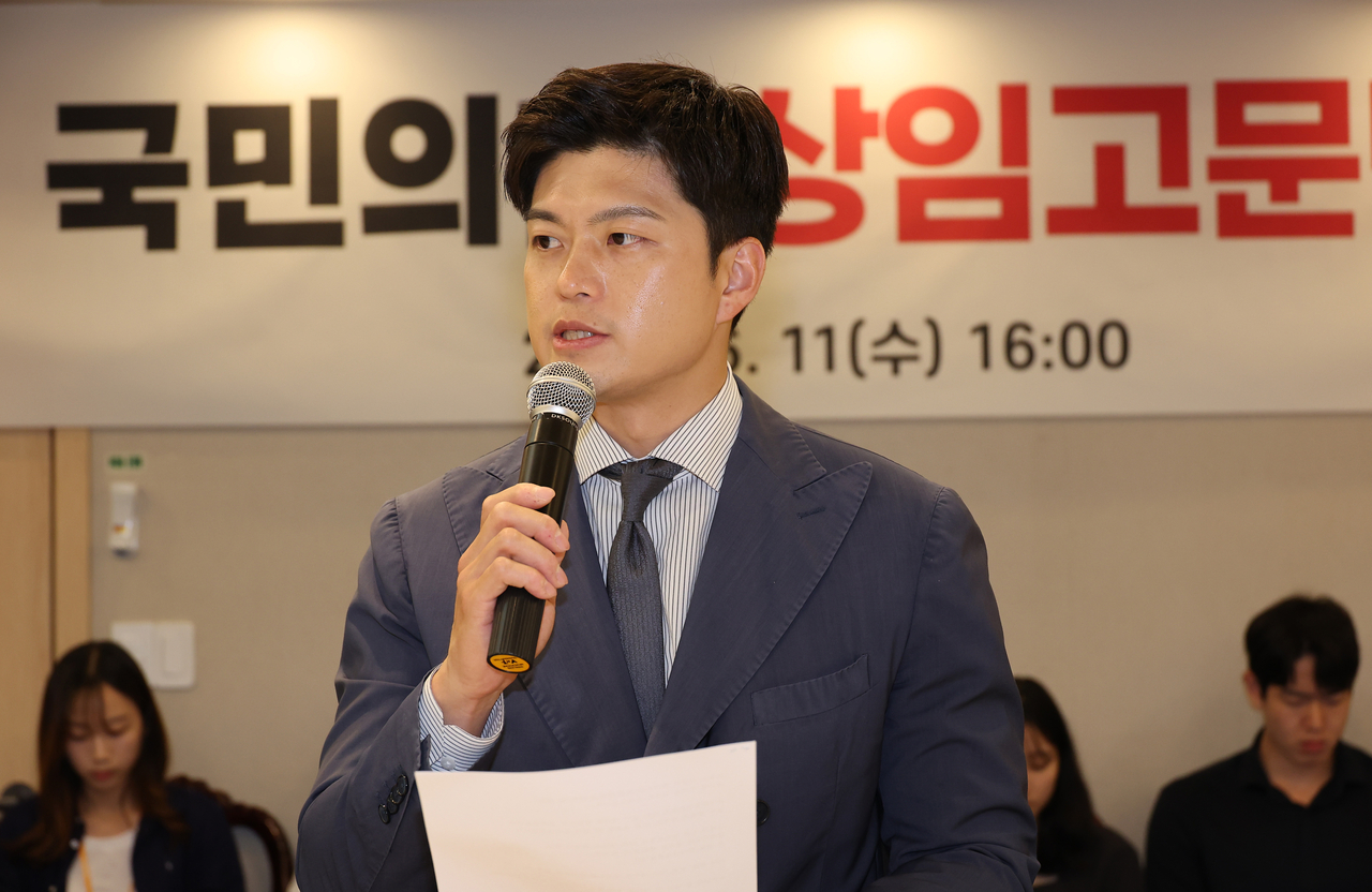 김용태 국민의힘 비상대책위원장이 11일 서울 여의도 한 식당에서 열린 당 상임토토 사이트 바카라과의 회의에 참석해 발언하고 있다. [연합]