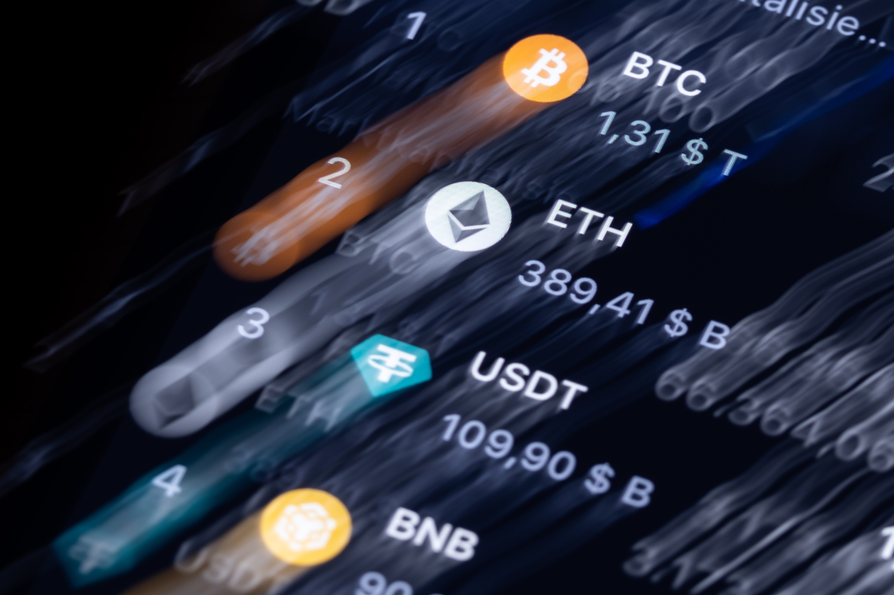 암호화폐 비트토토사이트 더베이(BTC), 이더리움(ETH), 스테이블토토사이트 더베이 테더(USDT), 바이낸스 토토사이트 더베이(BNB) 등의 로고가 가상자산 거래소 토토사이트 더베이마켓캡에서 보이고 있다.  [게티 이미지]