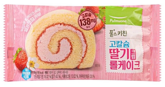 Pulmuone's high-calcium strawberry cream roll cake (Ministry of Food and Drug Safety)