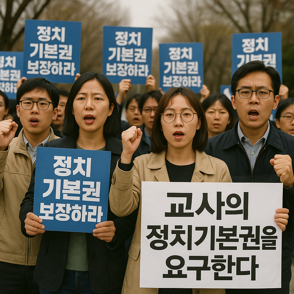이재명 대통령이 공약한 ‘교사 토토사이트 테이블’을 두고 교육계 내에서 갑론을박이 오가고 있다. 사진은 토토사이트 테이블을 요구하는 가상의 교사들의 모습. [챗gpt를 통해 제작]