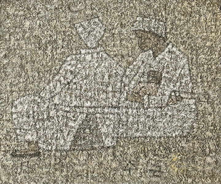 박수근 ‘노상’, 1964[케이옥션 제공]