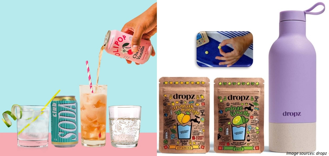 미국 토토사이트 panda 탄산음료 올리팝(왼쪽), 스위스 드롭(dropz)의 텀블러 세트 [각사 홈페이지]