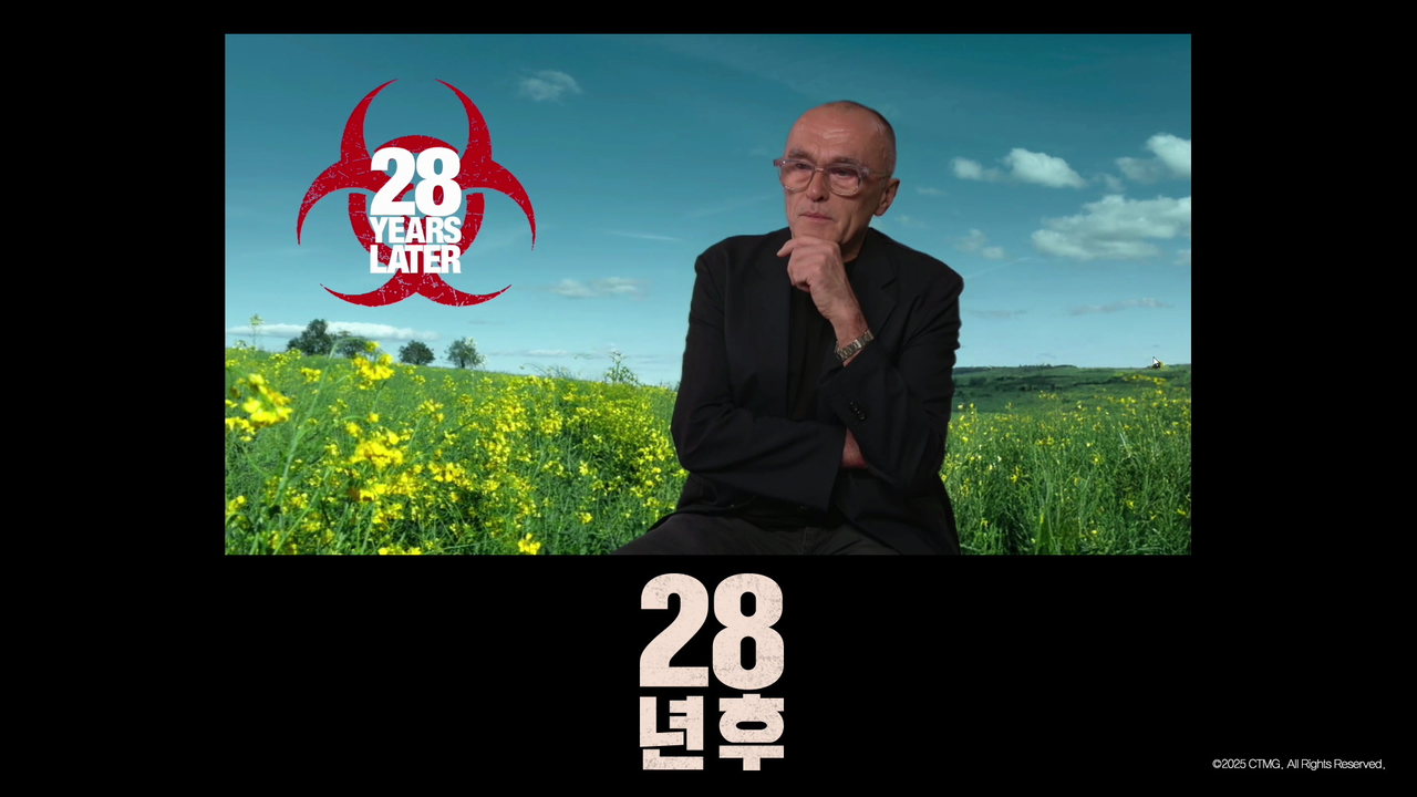Director Danny Boyle speaks to Korean media via video conference Wednesday. (Sony Pictures)