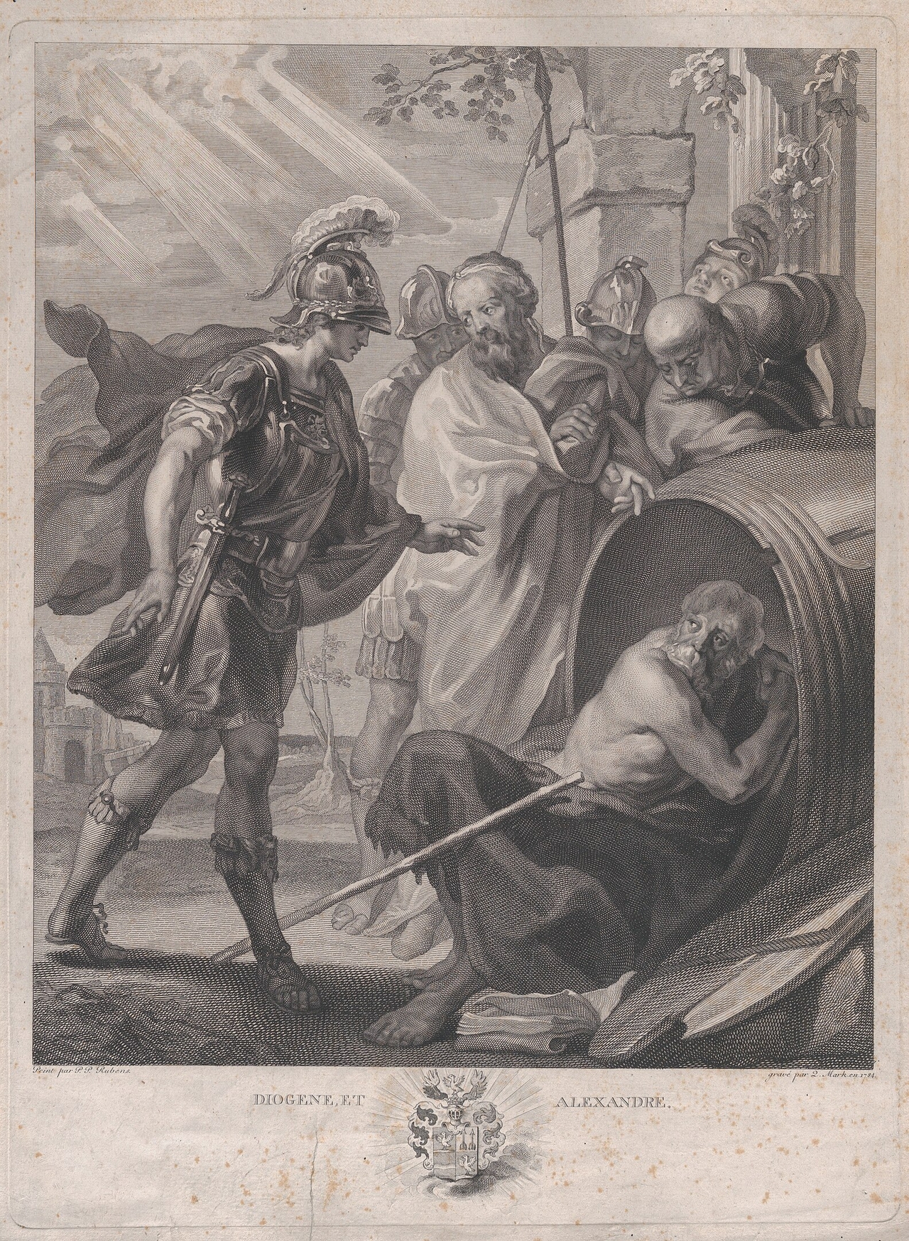 퀸린 마크, 알렉산더 대왕과 만난 프리미엄 토토, 1784, 51.7x40.3cm, 메트로폴리탄 미술관
