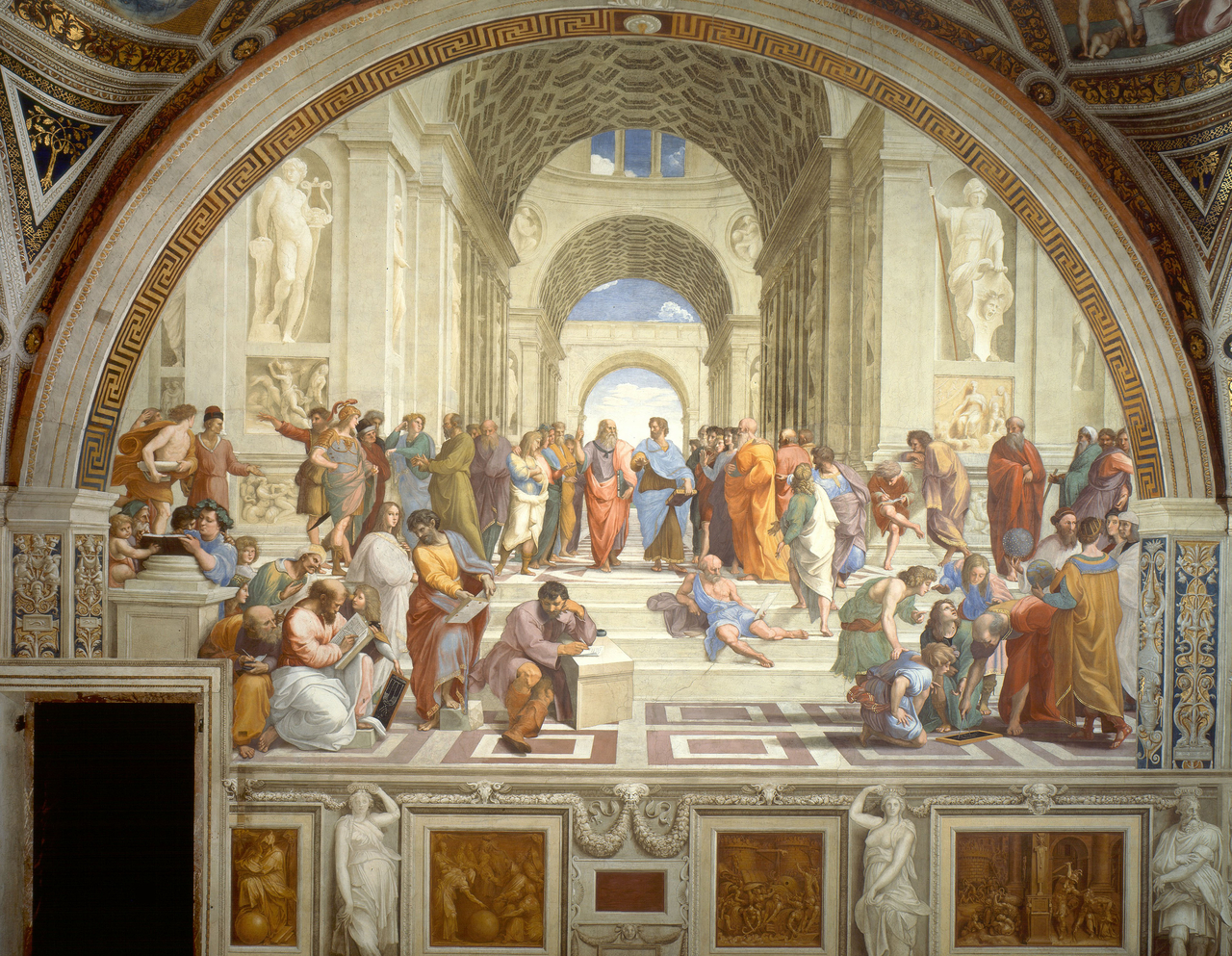 라파엘로 산치오, 아테네 학당, 1511, 프레스코, 550x770cm, Apostolic Palace