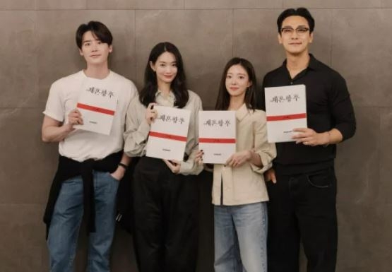 (From left) Main cast of "Remarried Empress" Lee Jong-suk, Shin Min-a, Lee Se-young and Ju Ji-hoon (Disney+)