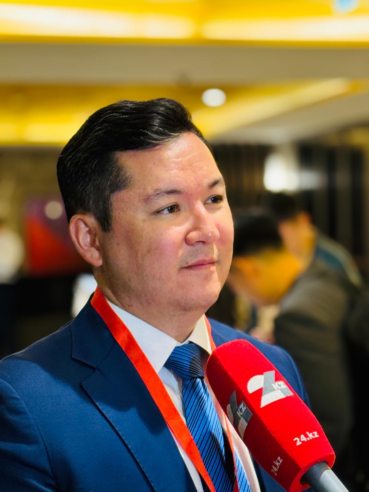 Astana International Financial Center Gov. Renat Bekturov speaks to reporters at Mondrian Seoul on May 21. (Sanjay Kumar/ The Korea Herald)
