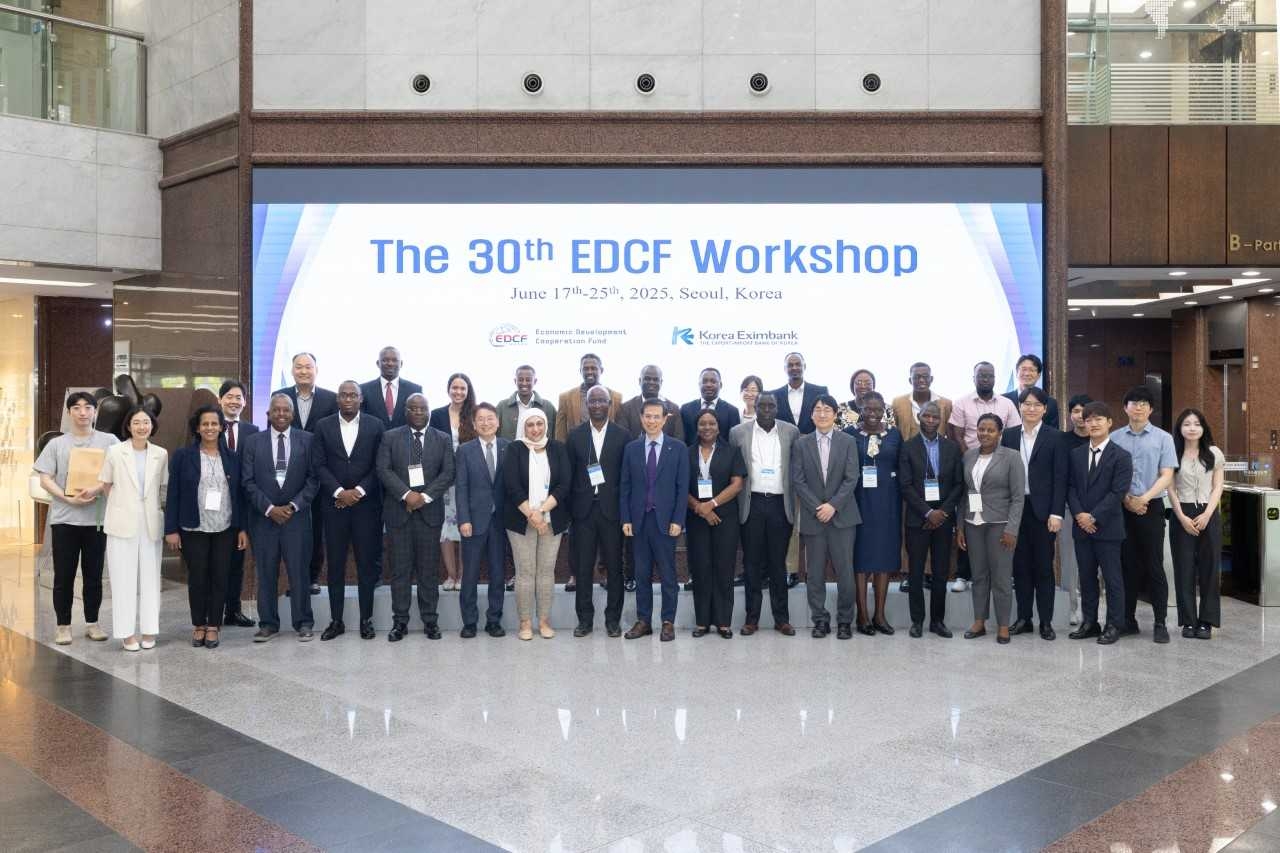 A total of 18 government officials from 10 African countries joined the 30th Economic Development Cooperation Fund Annual Workshop held by the Export-Import Bank of Korea, which kicked off on Tuesday in Seoul. (Export-Import Bank of Korea)