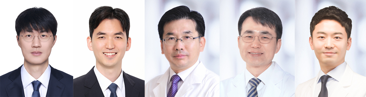 [사진왼쪽부터] 서울대병원 신경과 최석진 교수·김종수 전문의·성정준 교수, 영상의학과 박창민·최규성 교수