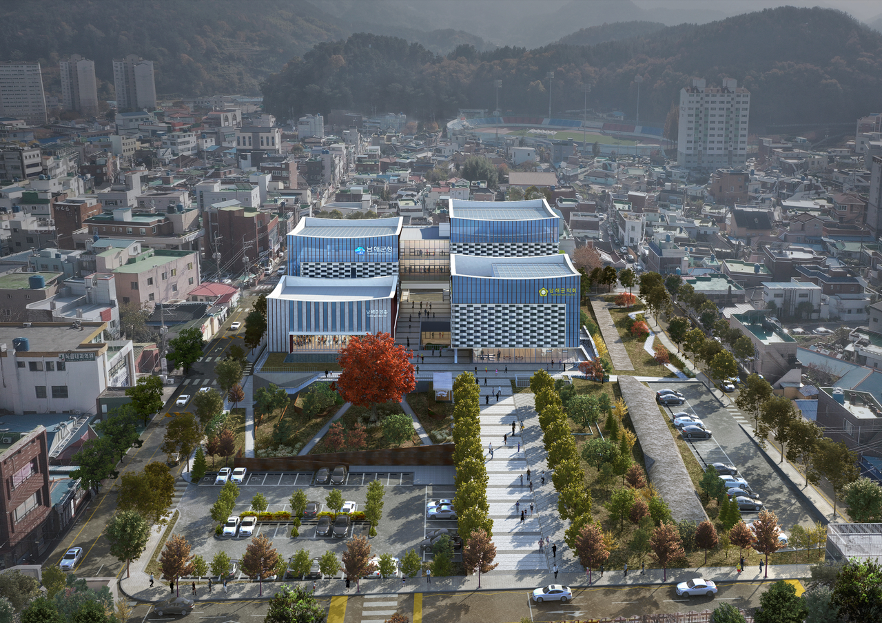 남해군 신청사 조감도.[HXD화성개발 제공]