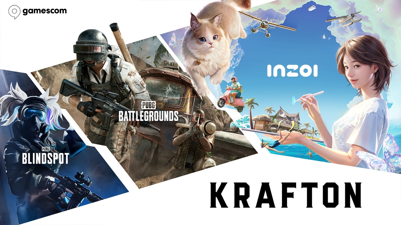 From left: images of Krafton's PUBG: Blindspot, PUBG: Battlegrounds and InZOI (Krafton)