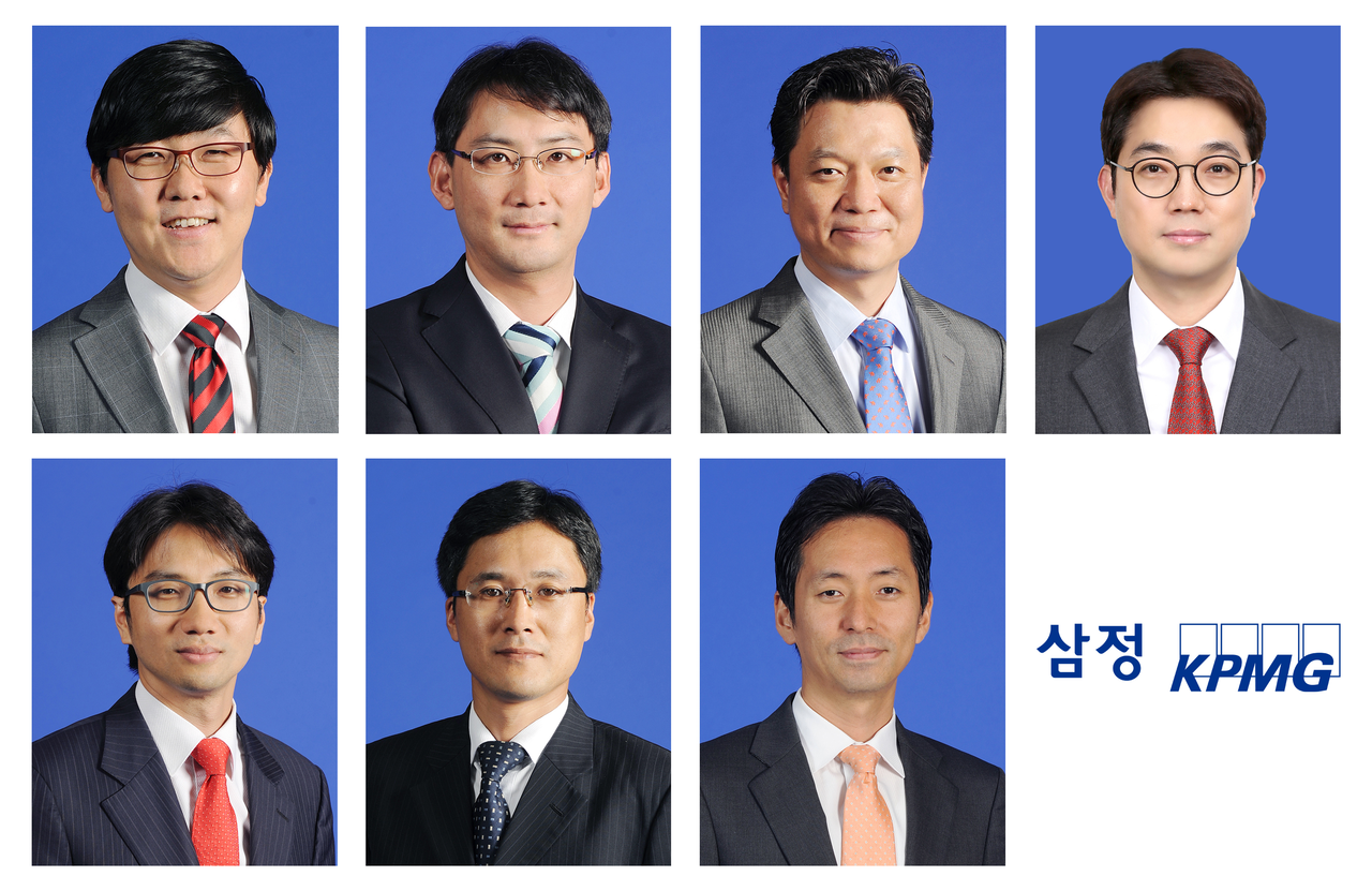 (왼쪽 상단부터) 김동훈 부토토사이트 블랙티비, 김학주 부토토사이트 블랙티비, 박철성 부토토사이트 블랙티비, 원정준 부토토사이트 블랙티비, 이동근 부토토사이트 블랙티비, 전용기 부토토사이트 블랙티비, 정윤호 부토토사이트 블랙티비 [삼정KPMG 제공]