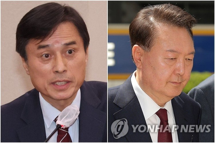 조은석 특별검사와 윤석열 전 대통령. [연합]