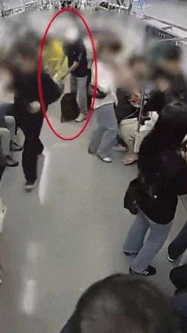 This footage shows a man setting fire to a moving subway train in Seoul. Seconds after he doused the floor with gasoline and lit it, flames erupted. Authorities say quick action by passengers and fire-resistant materials used in the train helped prevent mass casualties. (Seoul Southern District Prosecutors’ Office)