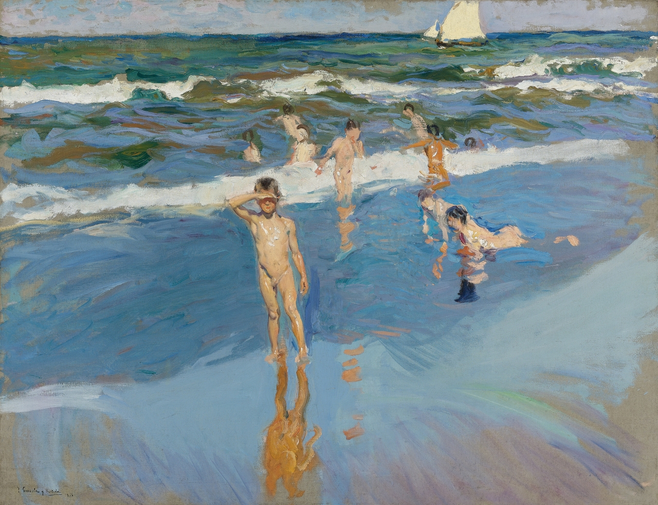 호아킨 토토사이트 롤링, 발렌시아 해변의 어린이들, 1908, 캔버스에 유채, 81x106cm, 개인소장