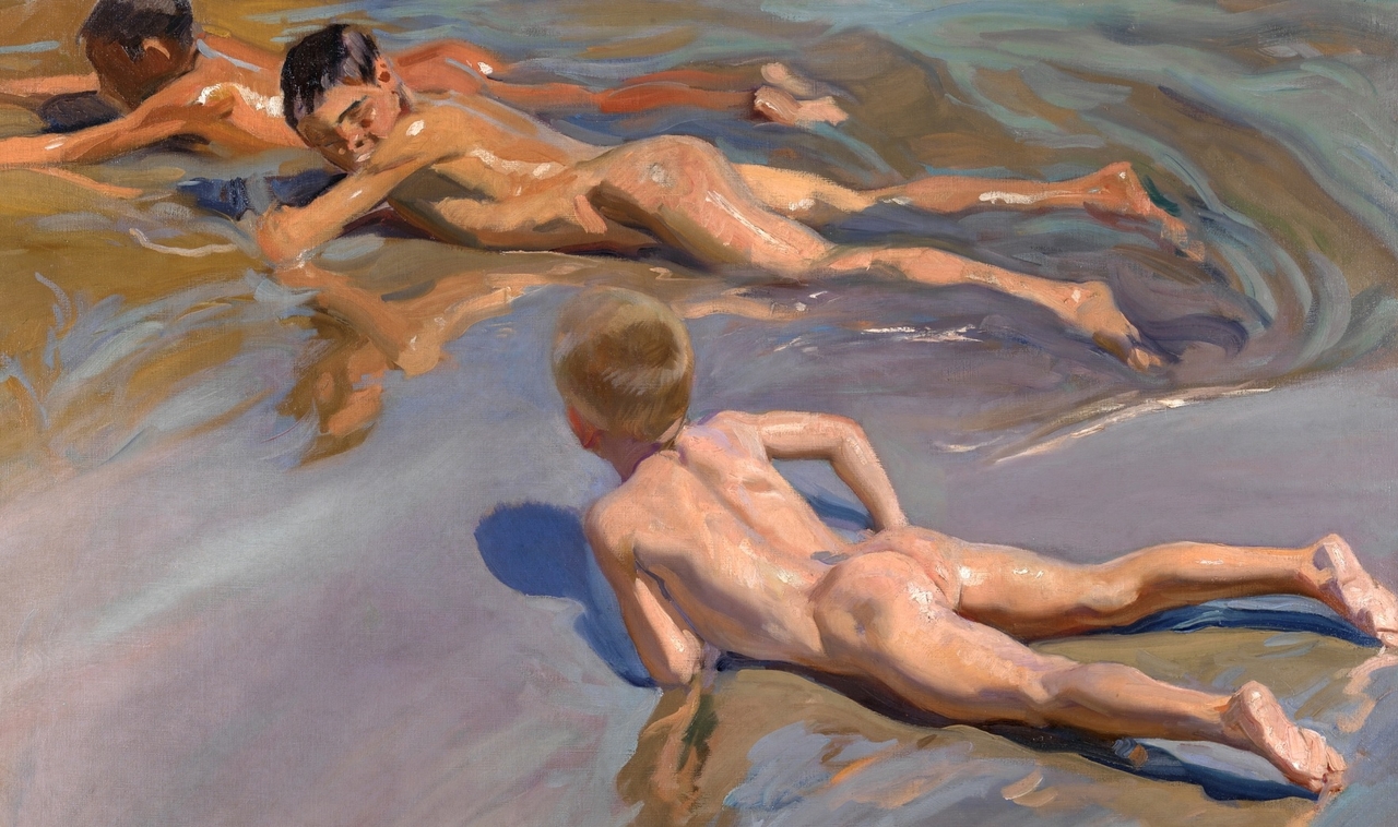 호아킨 토토사이트 롤링, 해변의 소년들(일부 확대), 1910, 캔버스에 유채, 118x185cm, 프라도 미술관