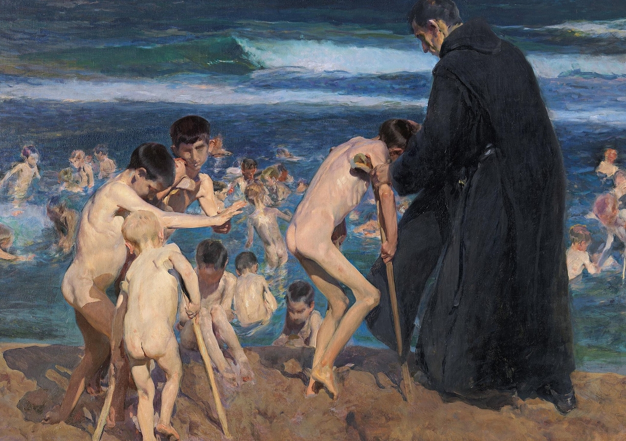 호아킨 토토사이트 롤링, 슬픈 유산(일부 확대), 1899, 캔버스에 유채, 210x285cm, 반카하 파운데이션