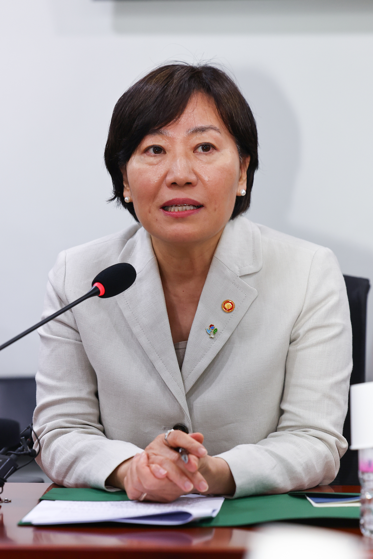 송미령 농림축산식품부 토토사이트 디오스이 지난 27일 국회에서 열린 더불어민주당 농림축산식품해양수산위원회 위원들과의 당정간담회에서 발언하고 있다. [연합]