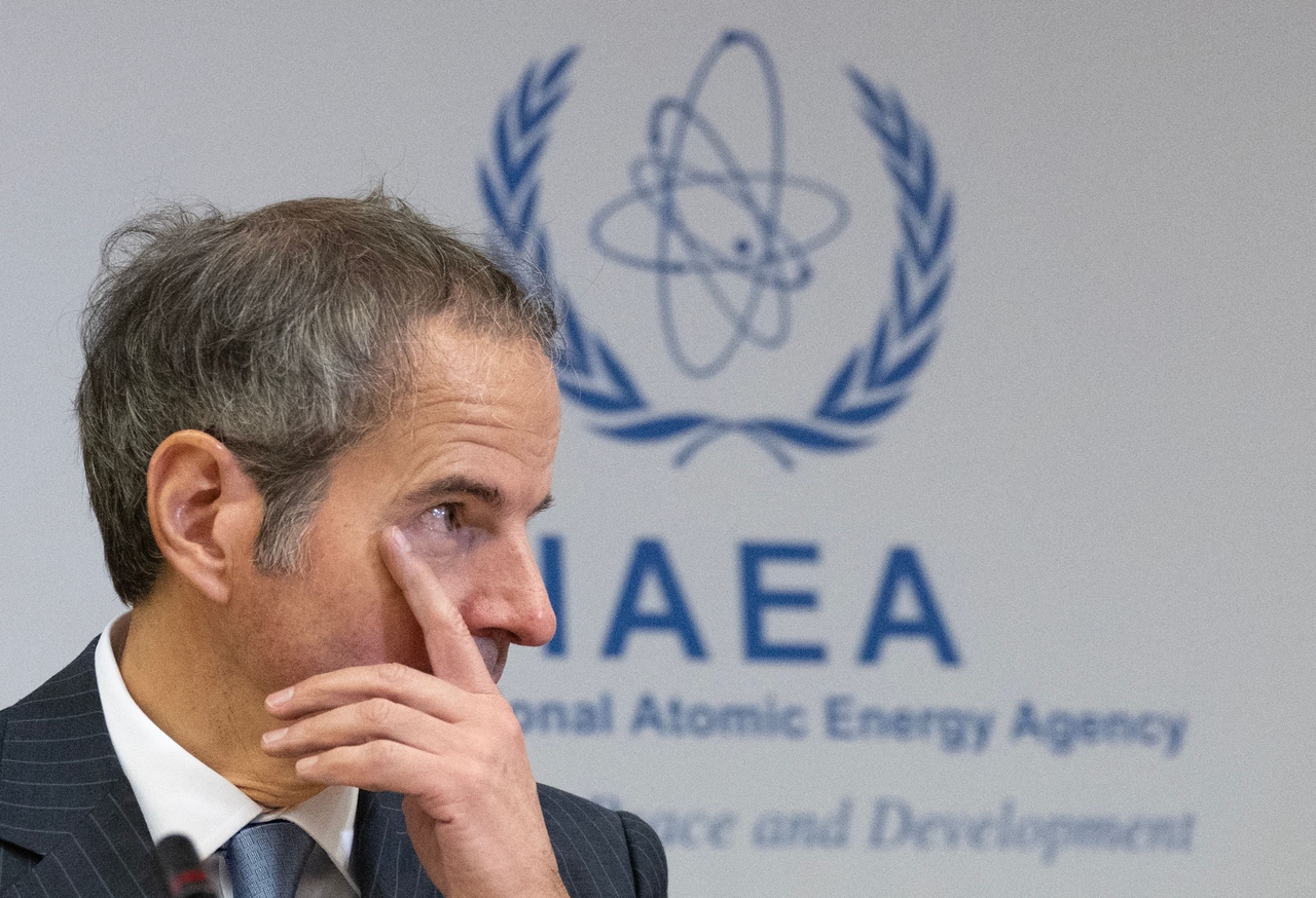 International Atomic Energy Agency Director-General Rafael Grossi attends a meeting in Vienna, June 23. (AFP-Yonhap)