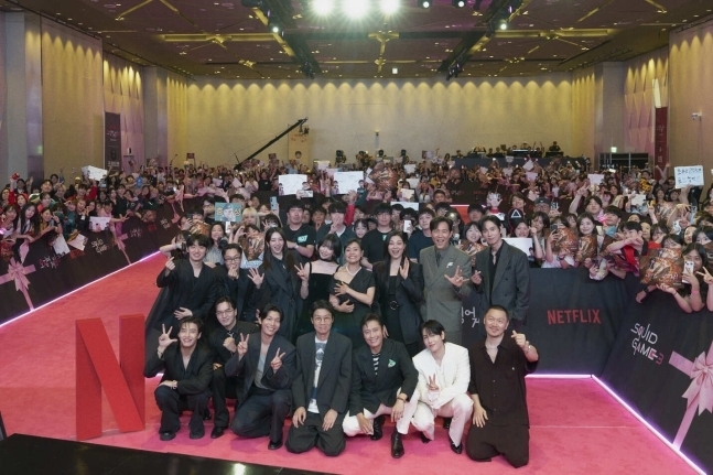 ‘오징어게임3’ 전 세계 쇼케이스 장면. [넷토토사이트 포인트사기코리아 제공]
