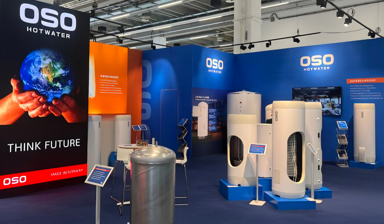 OSO's booth at ISH 2025, the world’s largest trade fair for heating, ventilation and air conditioning, held earlier this year in Frankfurt, Germany. (LG Electronics)